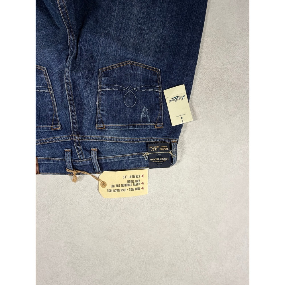 NWT‎ Lucky Brand Sofia Straight Jeans Regular Dark Wash Mid Rise Womens 10/30 - Picture 10 of 10